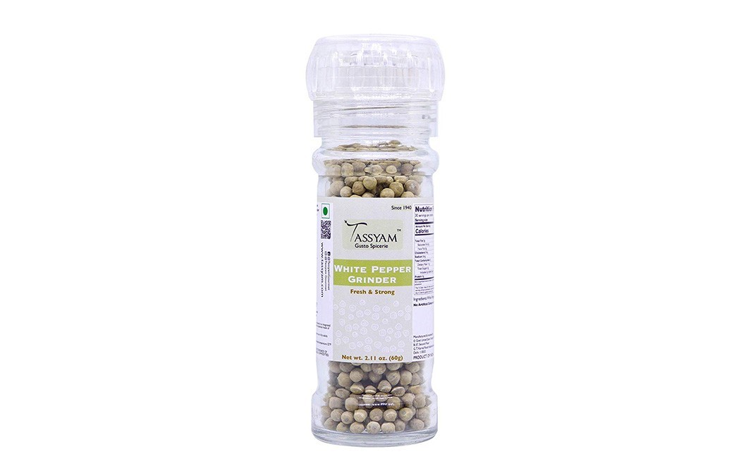 Tassyam White Pepper Grinder    Bottle  60 grams